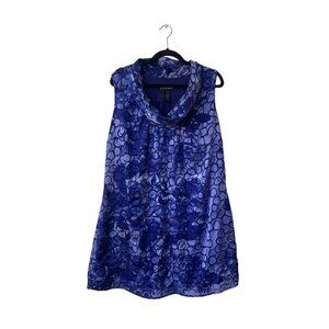 Lane Bryant Mini Dress Size 14 Whimsygoth Purple Sleeveless Evening‎ Cowl Neck